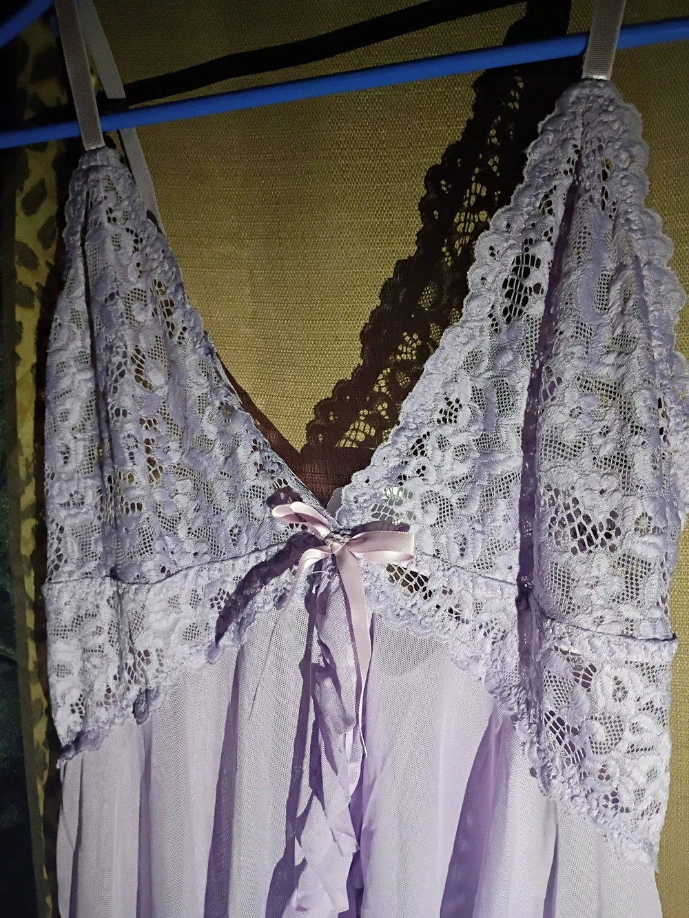 Lavender Lace Bandeau Chemise Sexy Woman's New Lingerie Outfit Set